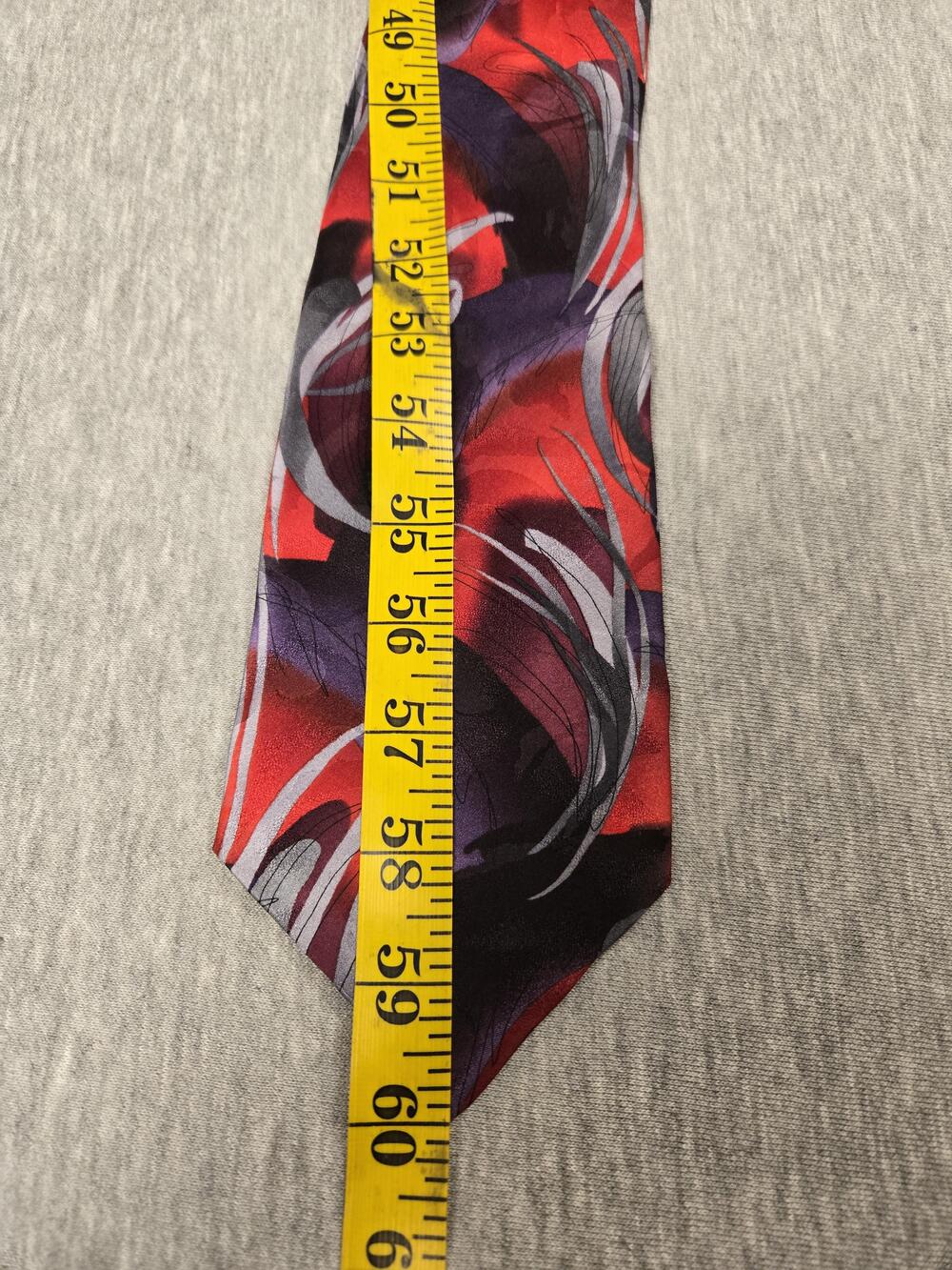 J Garcia Tie Mens One Size Red Green Tree Collection Thirty Abstract Geometric